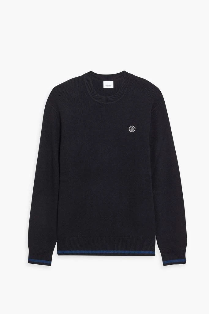 商品Burberry|Logo-appliquéd cashmere and cotton-blend sweater,价格¥4216,第1张图片