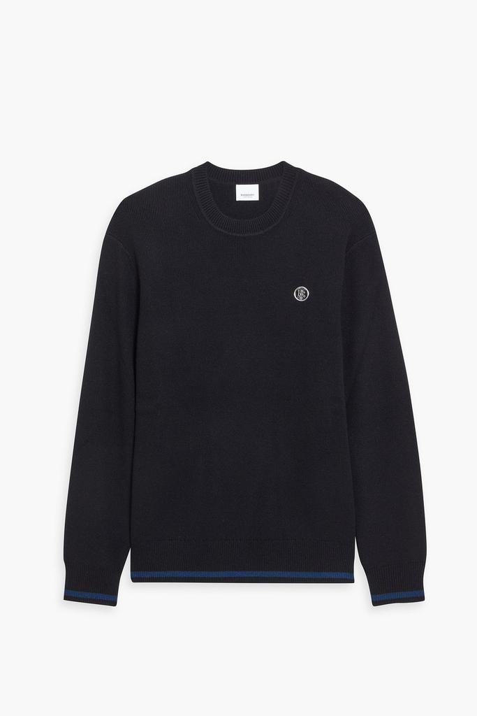 商品Burberry|Logo-appliquéd cashmere and cotton-blend sweater,价格¥4183,第1张图片