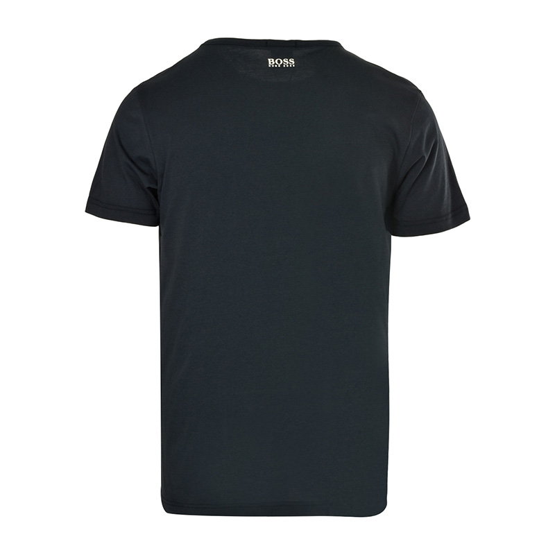 Hugo Boss 雨果博斯 男士深藍色纯棉短袖T恤 TEE2-1815506410商品第2张图片规格展示