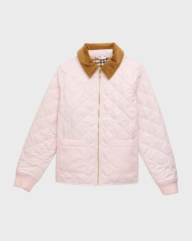 商品Burberry|Girl's Otis Quilted Check-Print Lined Jacket, Size 3-12,价格¥4654,第1张图片