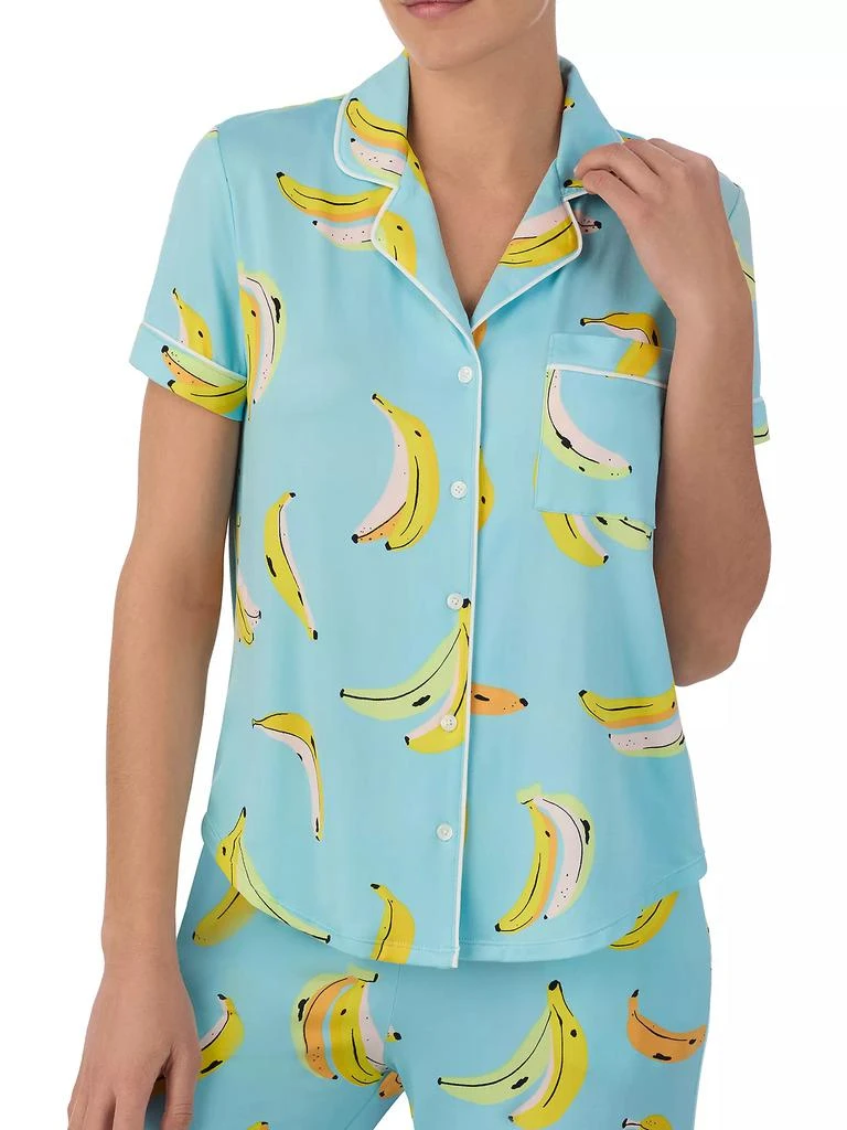 商品Kate Spade|Banana Short-Sleeve Cropped Pajamas,价格¥396,第5张图片详细描述