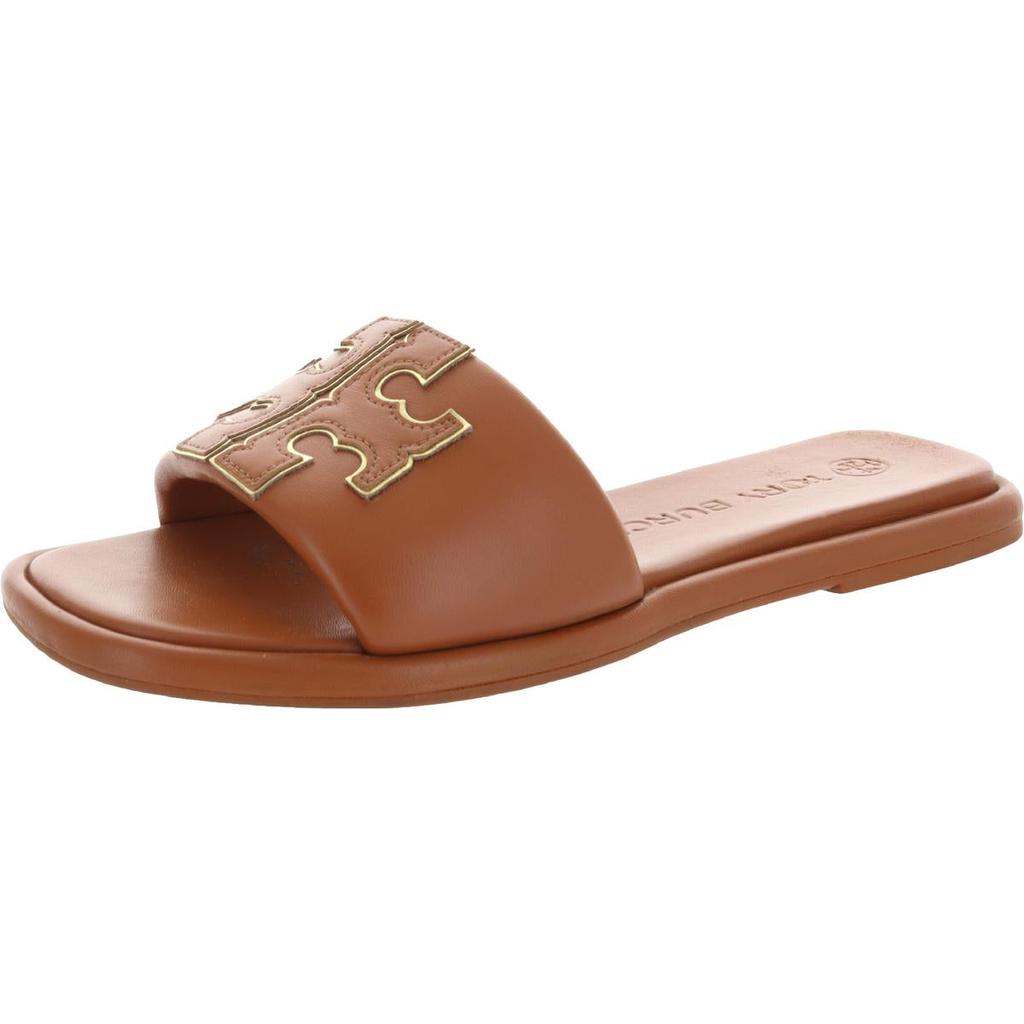 Tory Burch Womens Doublet Sport Leather Square Toe Flat Sandals商品第1张图片规格展示