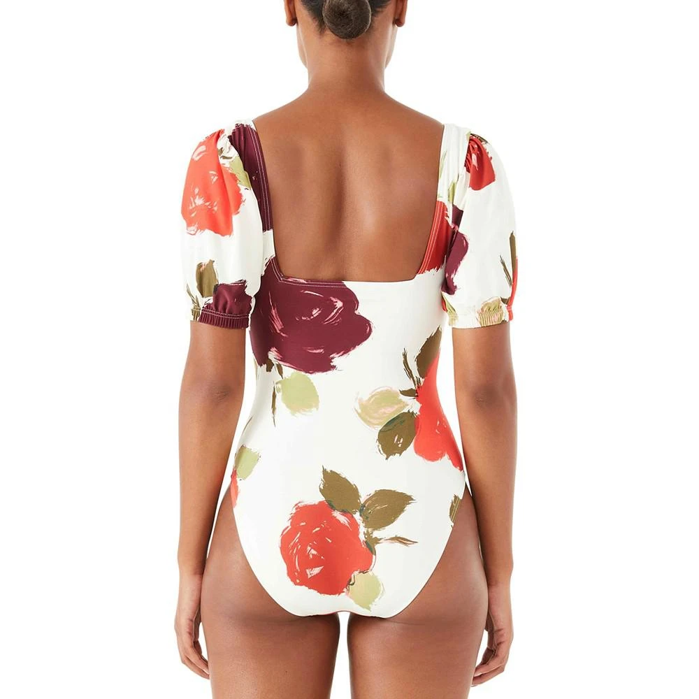 商品Kate Spade|Printed Puffed-Sleeve One-Piece Swimsuit,价格¥676,第2张图片详细描述