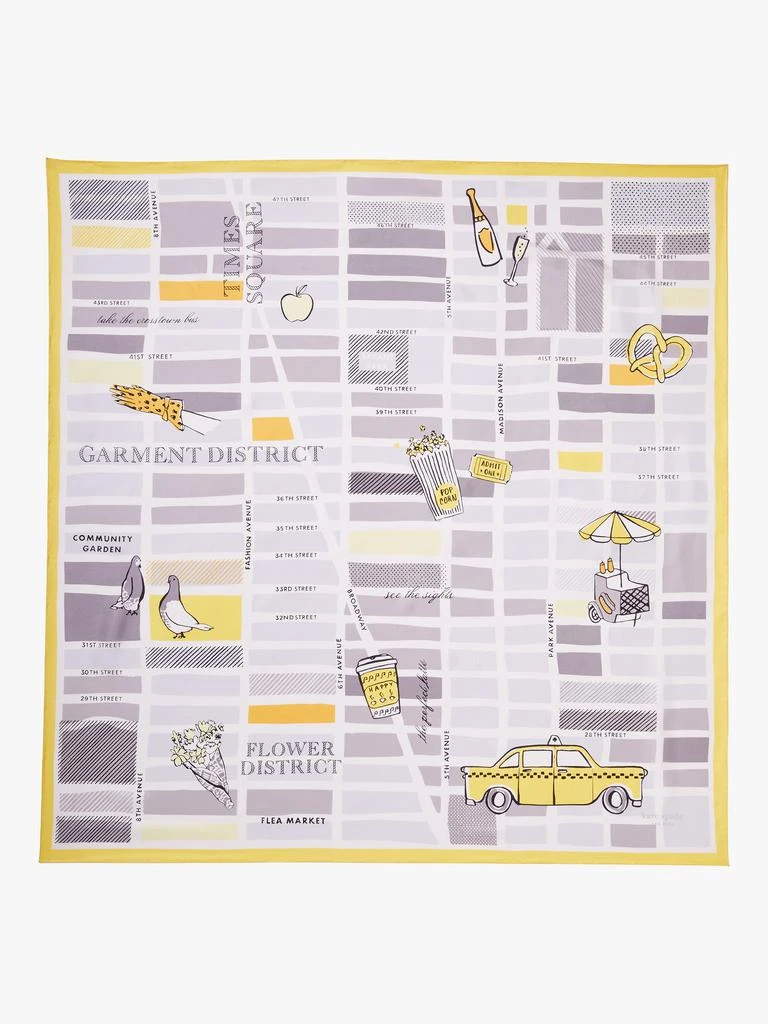 商品Kate Spade|Taxi Square Scarf,价格¥407,第1张图片