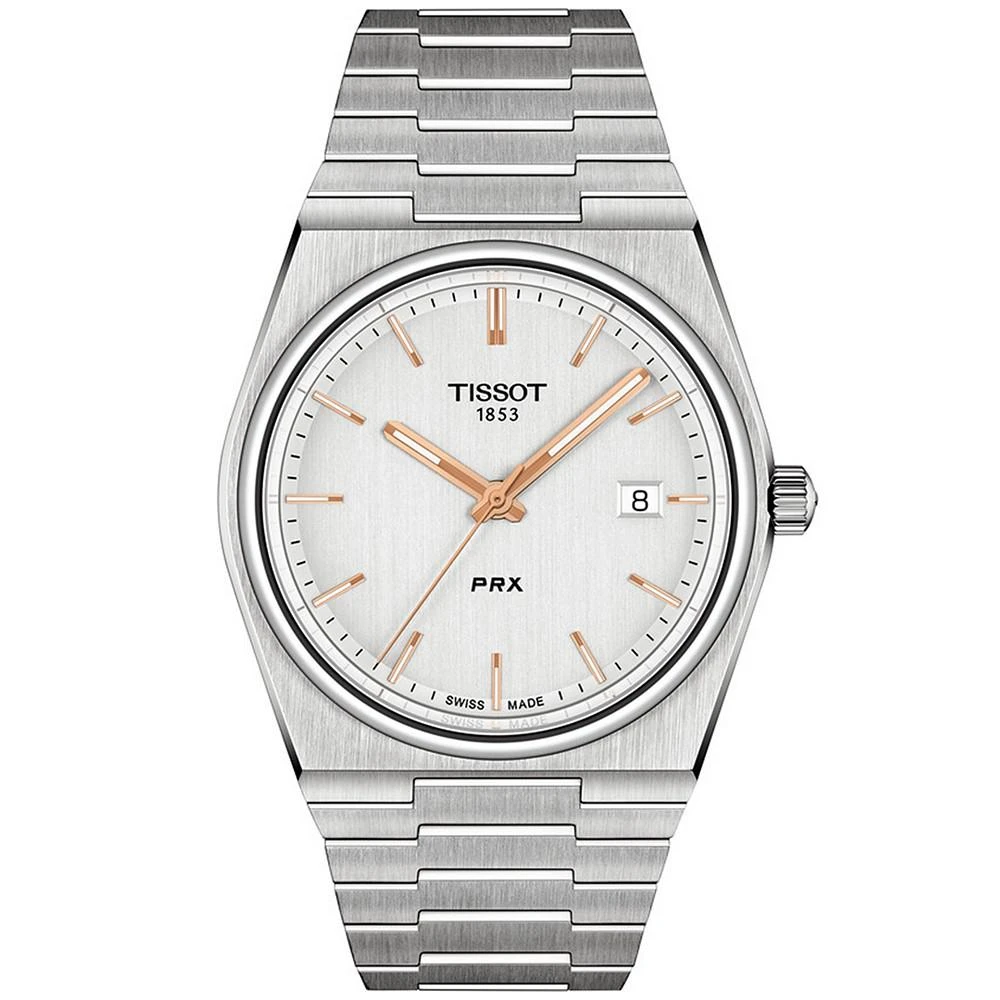 商品Tissot|Men's Swiss PRX Stainless Steel Bracelet Watch 40mm,价格¥2964,第1张图片