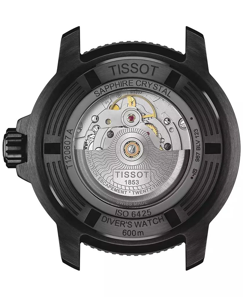 商品Tissot|Men's Seastar 2000 Professional Powermatic 80 Automatic Two-Tone Rubber Strap Watch 46mm,价格¥9126,第2张图片详细描述