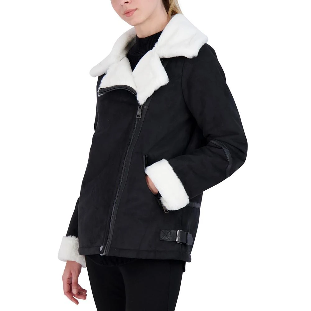 商品Steve Madden|Juniors' Faux-Shearling Coat, Created for Macy's,价格¥323,第3张图片详细描述