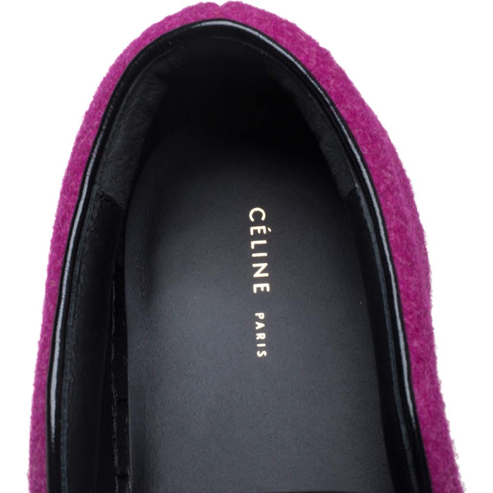 Celine Pink Wool Low Top Slip On Sneakers Size 39商品第7张图片规格展示