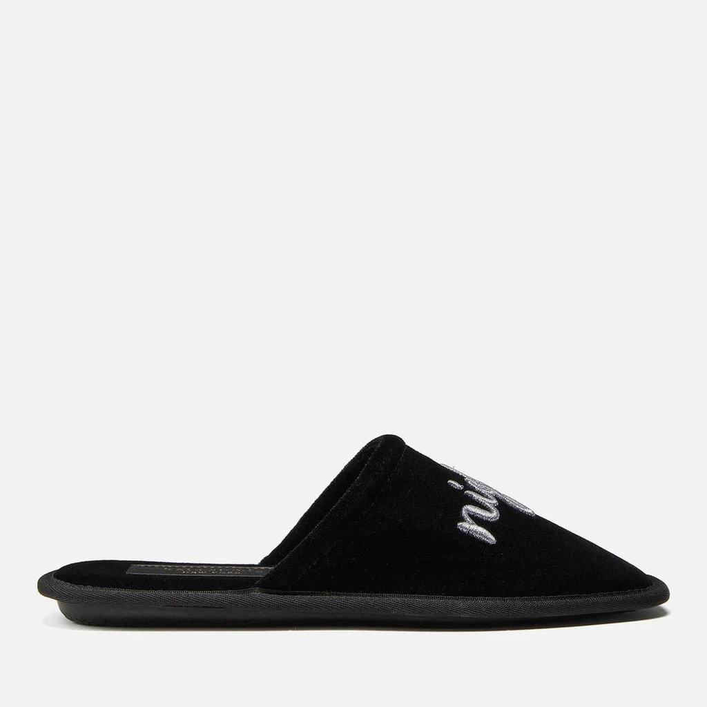 商品Kate Spade|Kate Spade New York Women's Hoo Hoo Velvet Slippers - Black,价格¥372,第1张图片