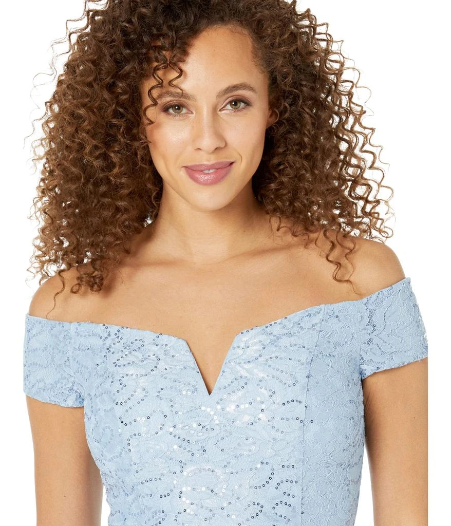 商品Vince Camuto|Off-the-Shoulder Gown with V Bar At Neck,价格¥514,第3张图片详细描述
