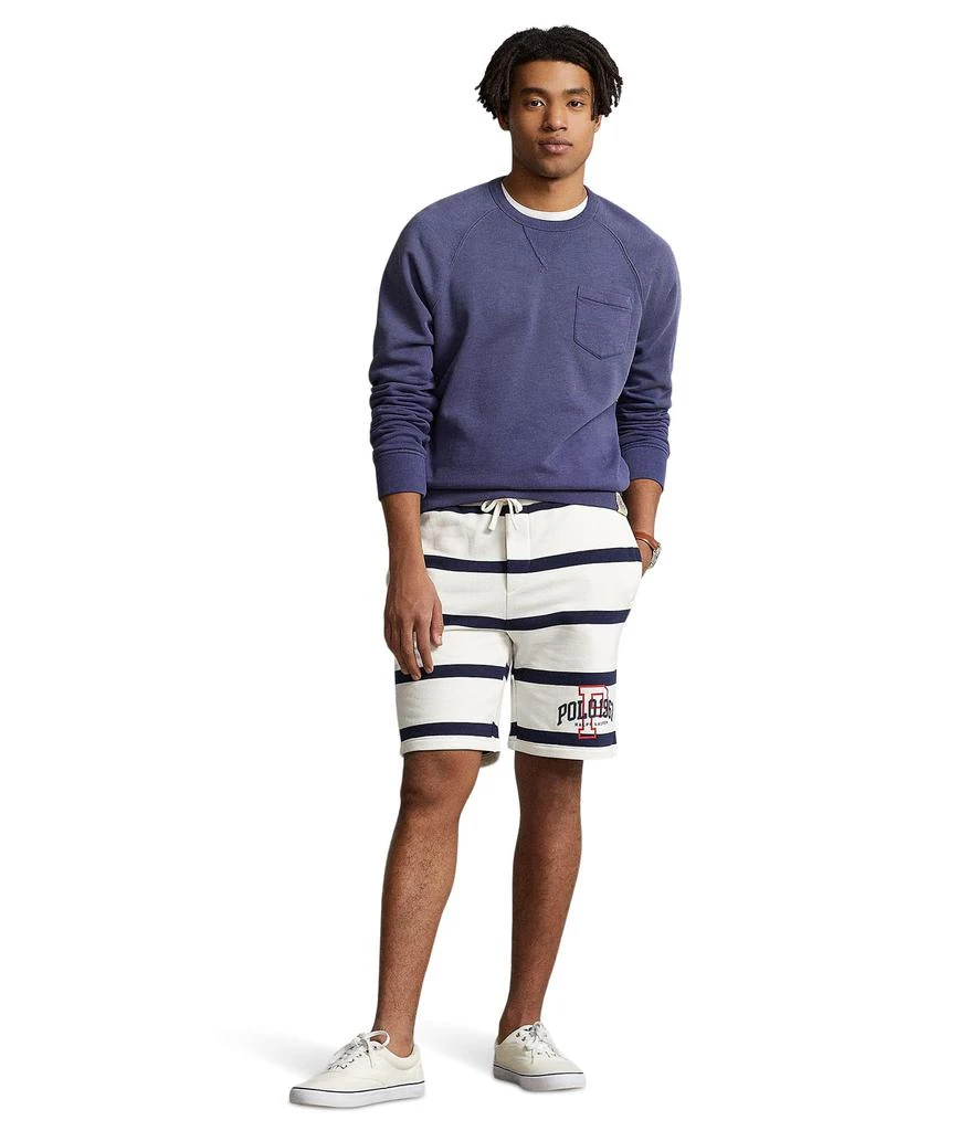 商品Ralph Lauren|8.5" Logo Striped Fleece Shorts,价格¥408,第4张图片详细描述