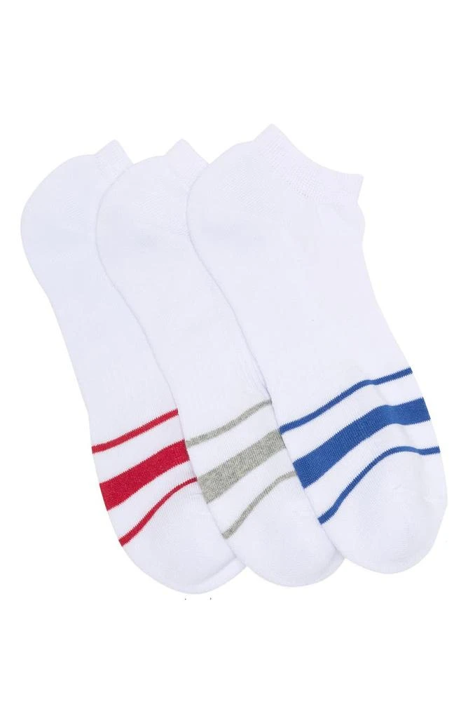 商品Lorenzo Uomo|Retro Stripe Ankle Socks - Pack of 3,价格¥41,第1张图片
