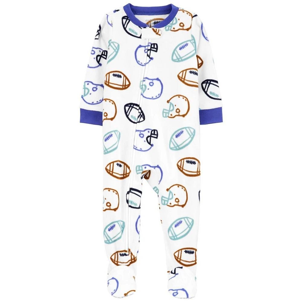 商品Carter's|Baby Boys One Piece Fleece Footie Long Sleeve Pajama,价格¥83,第1张图片