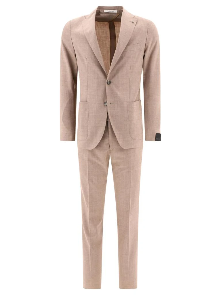 商品TAGLIATORE|Single-Breasted Wool Suit Suits Beige,价格¥8077,第1张图片