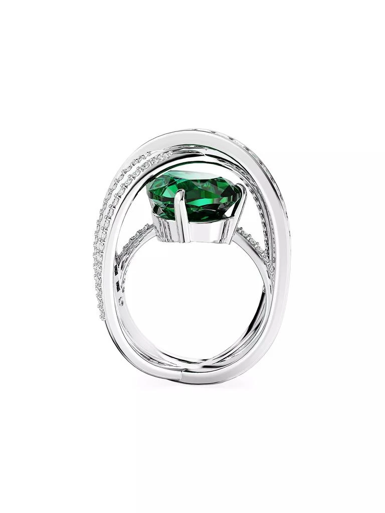 商品Swarovski|Hyperbola Rhodium-Plated & Swarovski Crystal 4-Band Cocktail Ring,价格¥1469,第3张图片详细描述