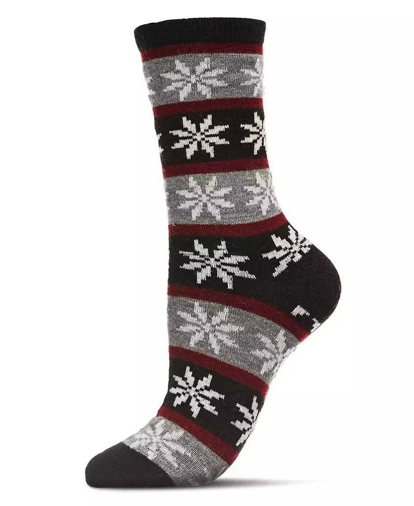 商品Memoi|Women's Flake Fairisle Cashmere Crew Socks,价格¥150,第1张图片