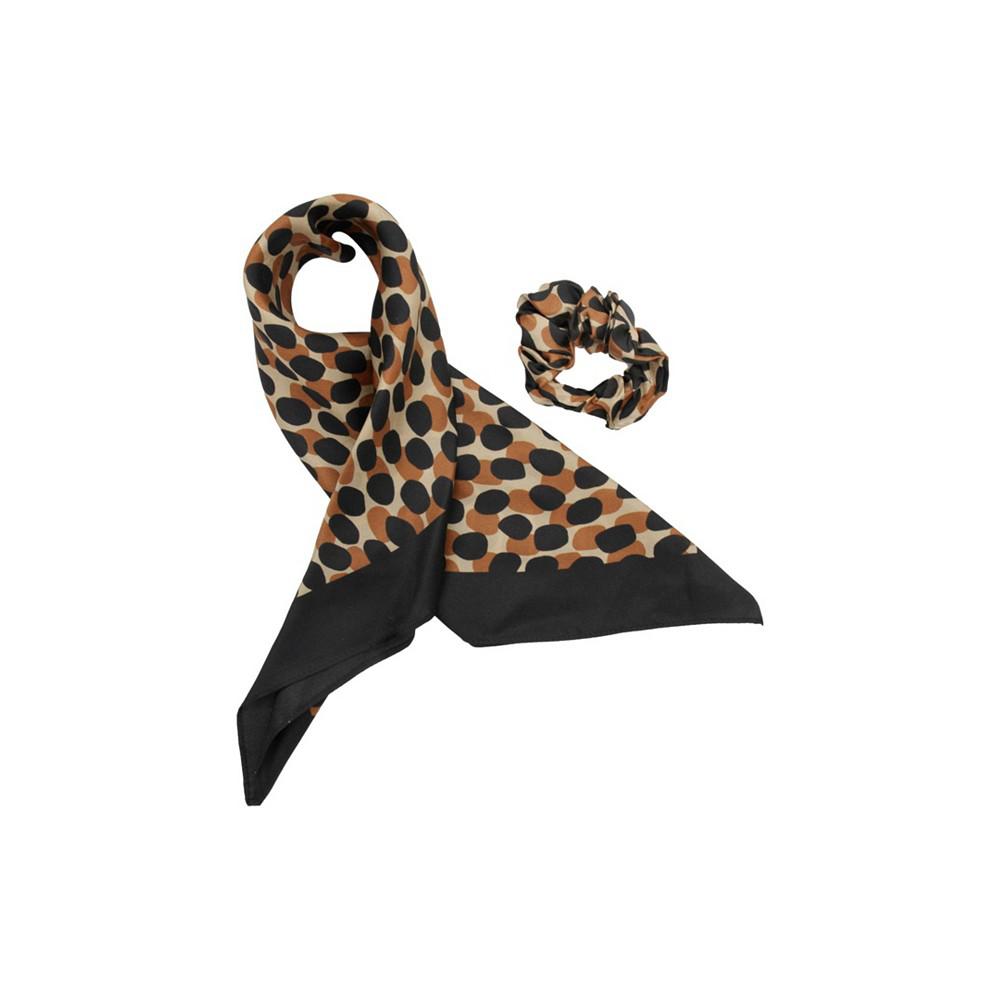 Dotty Leopard Hair Tie and Bandana Set, 2 Piece商品第1张图片规格展示