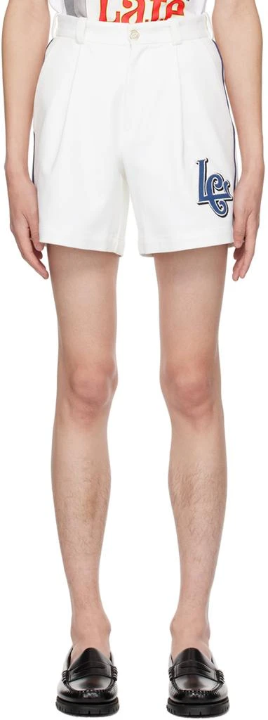 商品Late Checkout|White LC Baseball Shorts,价格¥714,第1张图片