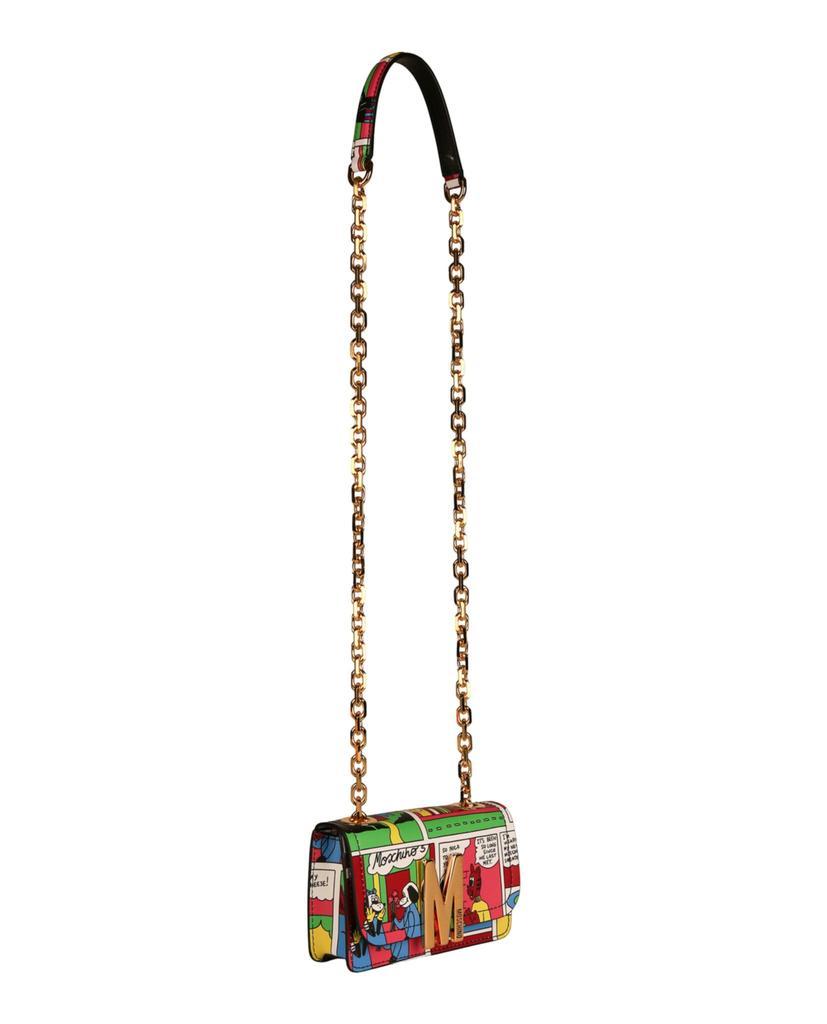 商品Moschino|Mini Graphic Leather Crossbody Bag,价格¥3625,第6张图片详细描述