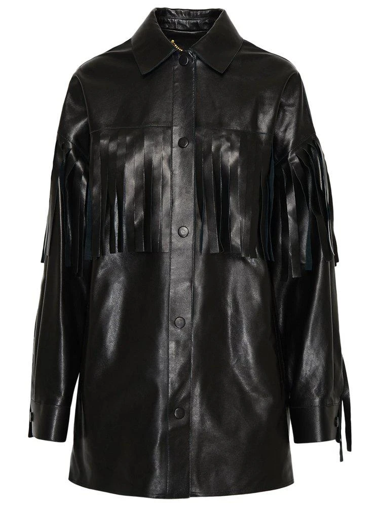 商品Golden Goose|Golden Goose Deluxe Brand Fringe-Trimmed Buttoned Jacket,价格¥7848,第1张图片