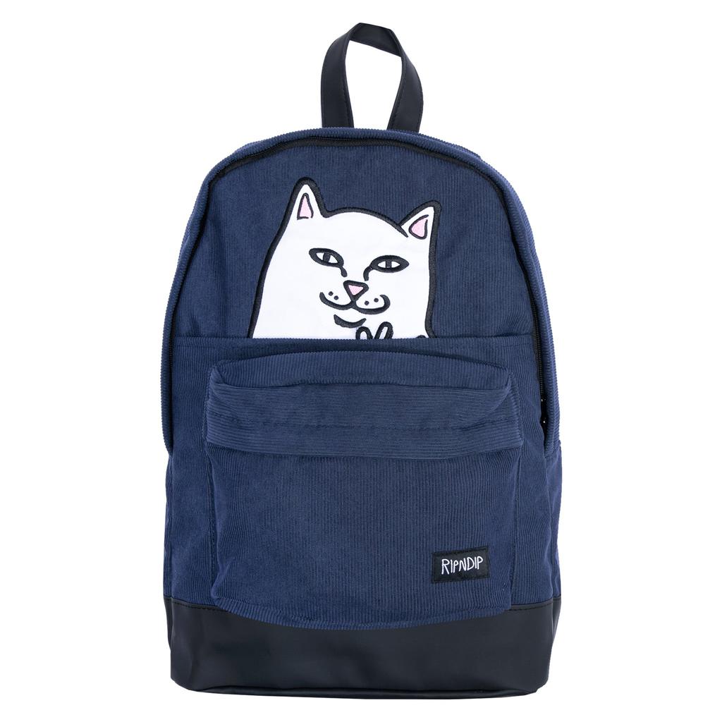 Lord Nermal Velcro Hands Corduroy Backpack (Navy)商品第1张图片规格展示