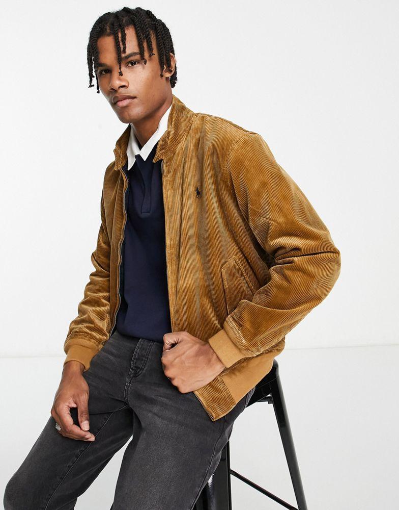 商品Ralph Lauren|Polo Ralph Lauren cord harrington jacket in brown,价格¥1756,第1张图片