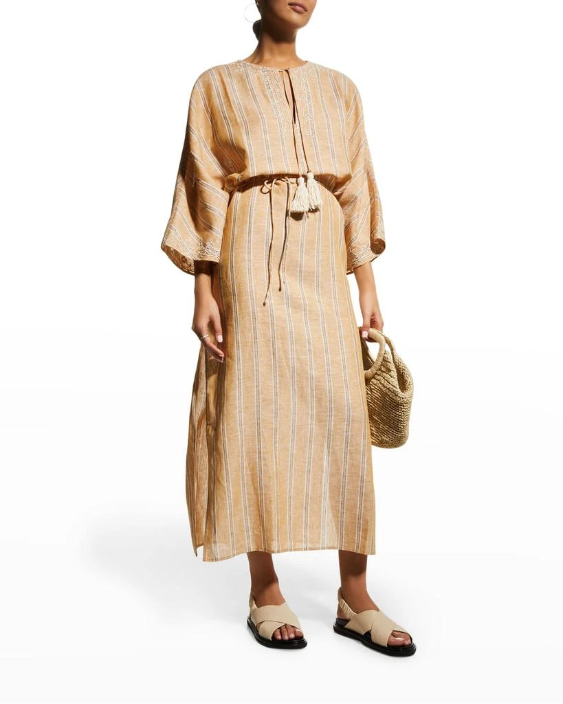 商品Tory Burch|Stripe Long Caftan Dress,价格¥1381,第3张图片详细描述