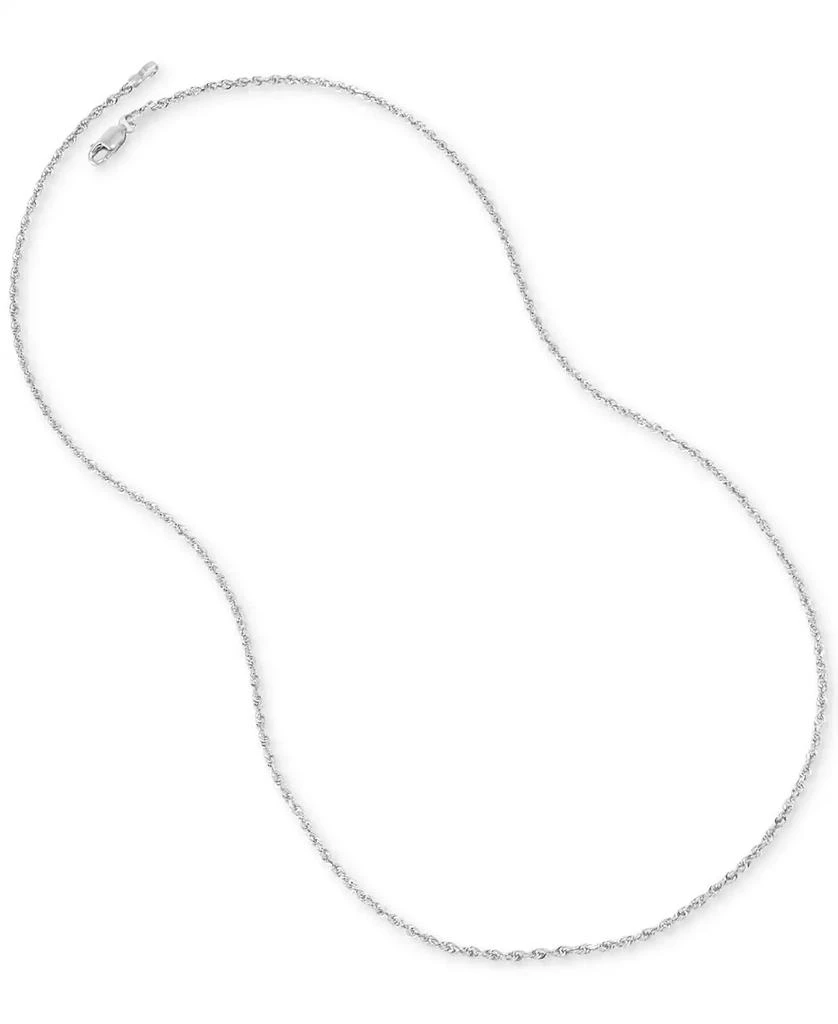 商品Italian Gold|Rope Chain 18" Collar Necklace in 14k White Gold,价格¥13238,第4张图片详细描述