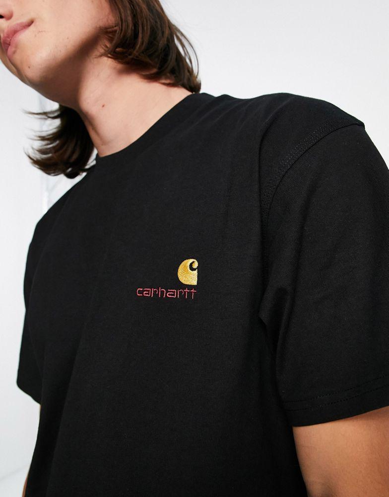 Carhartt WIP american script loose fit t-shirt in black商品第3张图片规格展示