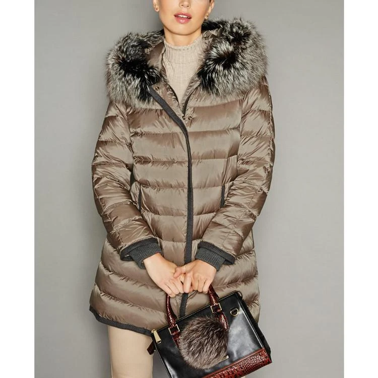 商品The Fur Vault|Fox-Fur-Trim Hooded Puffer Coat,价格¥6256,第1张图片