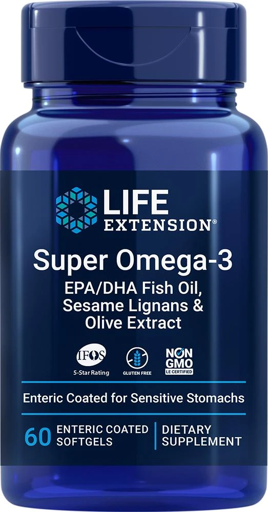 商品Life Extension|深海鱼油欧米伽omega-3高纯度超级野生鱼油软胶囊中老年人DHA 60粒/瓶,价格¥149,第1张图片