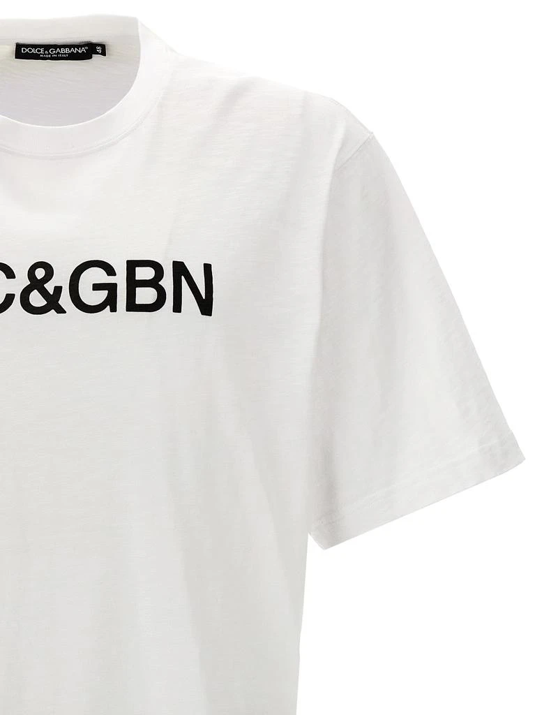 商品Dolce & Gabbana|Logo Print T-Shirt White/Black,价格¥2516,第3张图片详细描述
