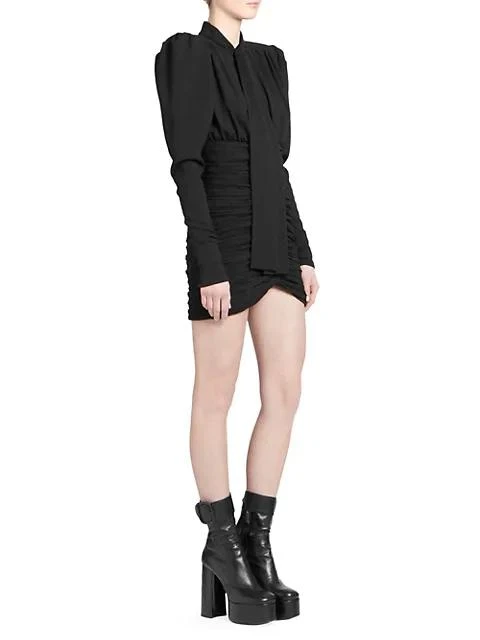 商品Yves Saint Laurent|Puff Sleeve Mini Dress,价格¥9832,第4张图片详细描述