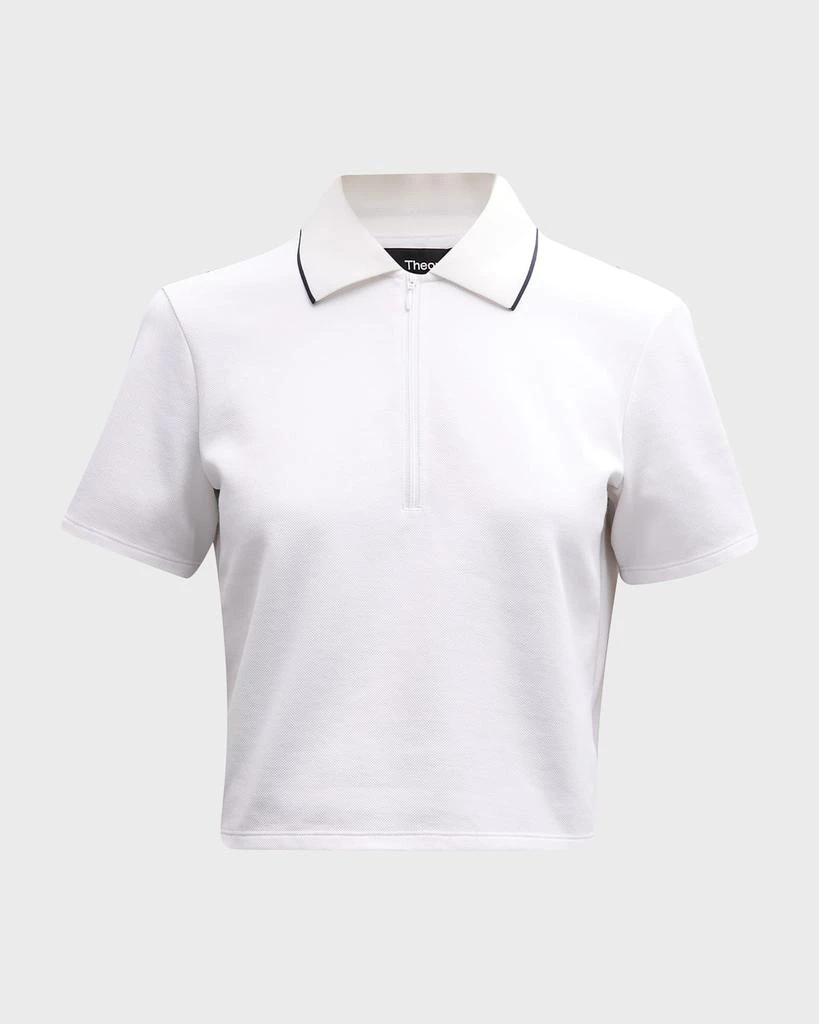 商品Theory|Tennis Polo Zip-Front Top,价格¥1480,第2张图片详细描述