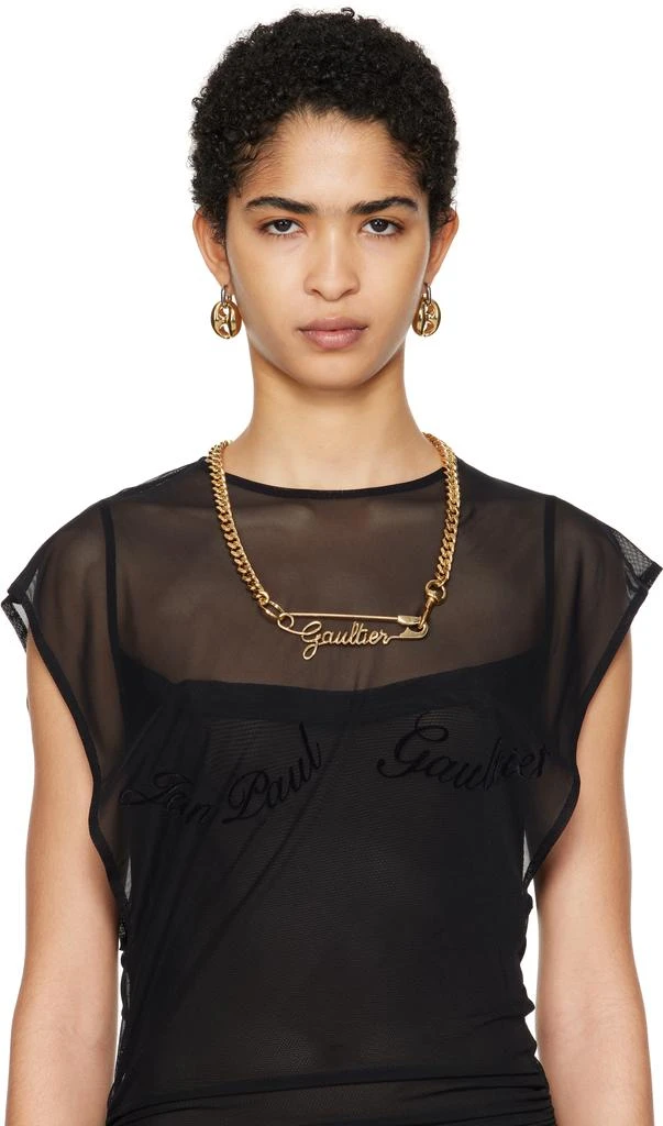 商品Jean Paul Gaultier|Gold 'The Gaultier Safety Pin' Necklace,价格¥3263,第2张图片详细描述