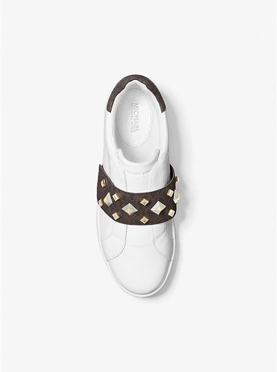 商品Michael Kors|Kenna Leather and Studded Logo Sneaker,价格¥669,第4张图片详细描述