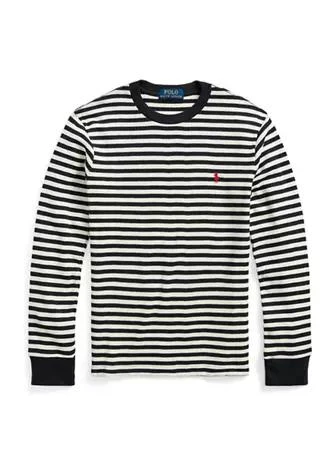 商品Ralph Lauren|Lauren Childrenswear Boys 8 20 Striped Waffle Cotton Long Sleeve T Shirt,价格¥169,第1张图片