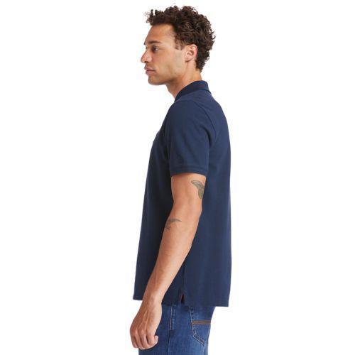 商品Timberland|Millers River Pique Polo Shirt for Men in Navy,价格¥496,第6张图片详细描述
