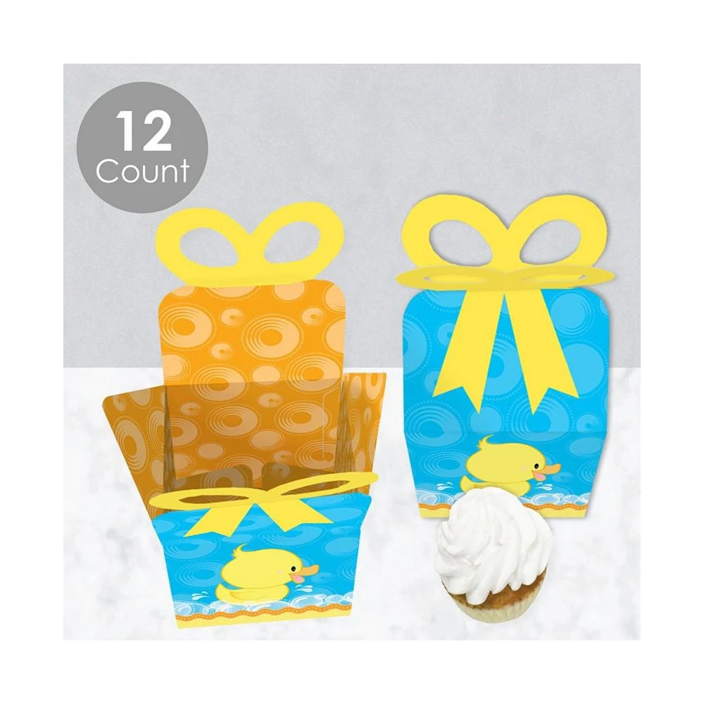 商品Big Dot of Happiness|Ducky Duck - Square Favor Gift Boxes - Baby Shower or Birthday Party Bow Boxes - Set of 12,价格¥142,第3张图片详细描述