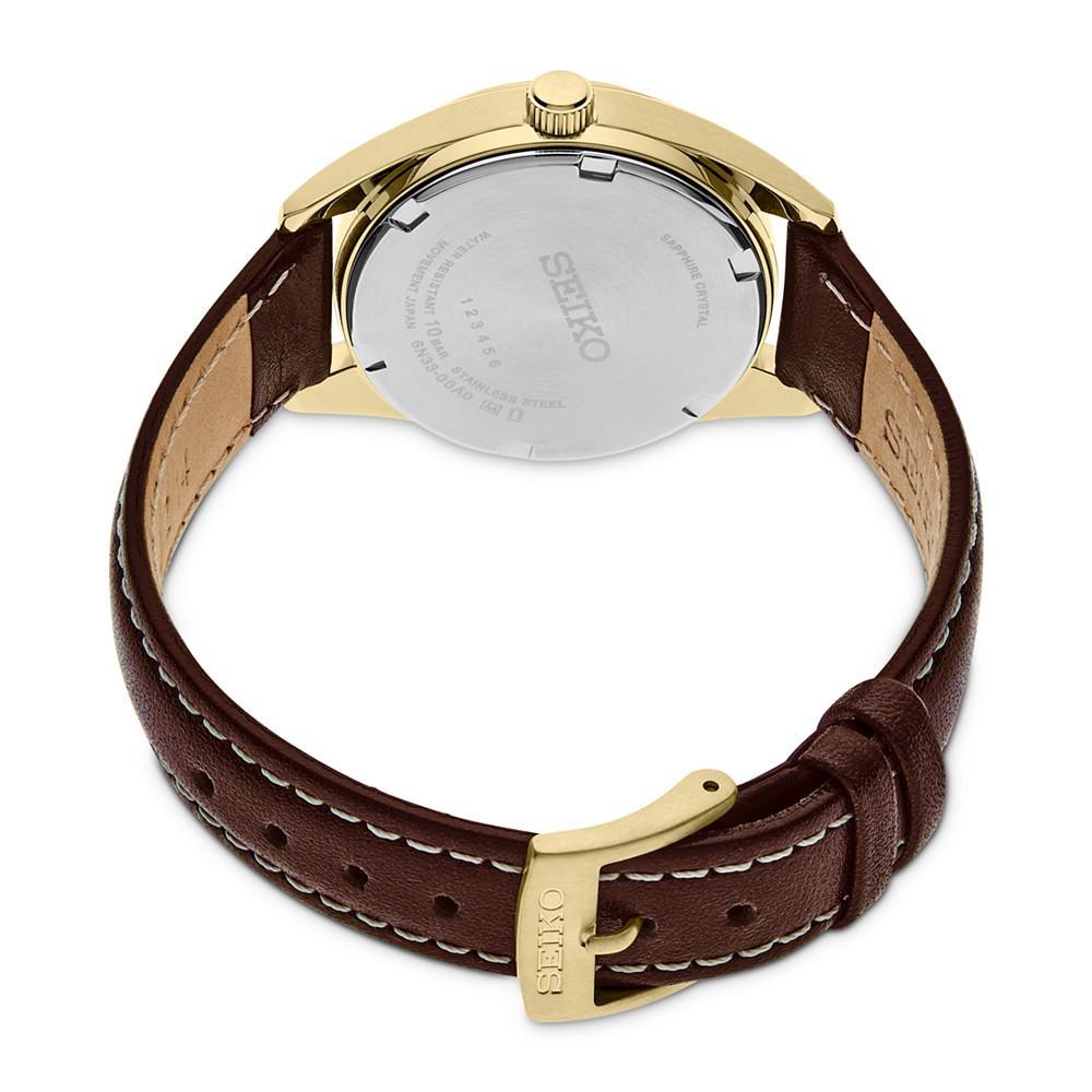 商品Seiko|Women's Essentials Brown Leather Strap Watch 30mm,价格¥1574,第5张图片详细描述