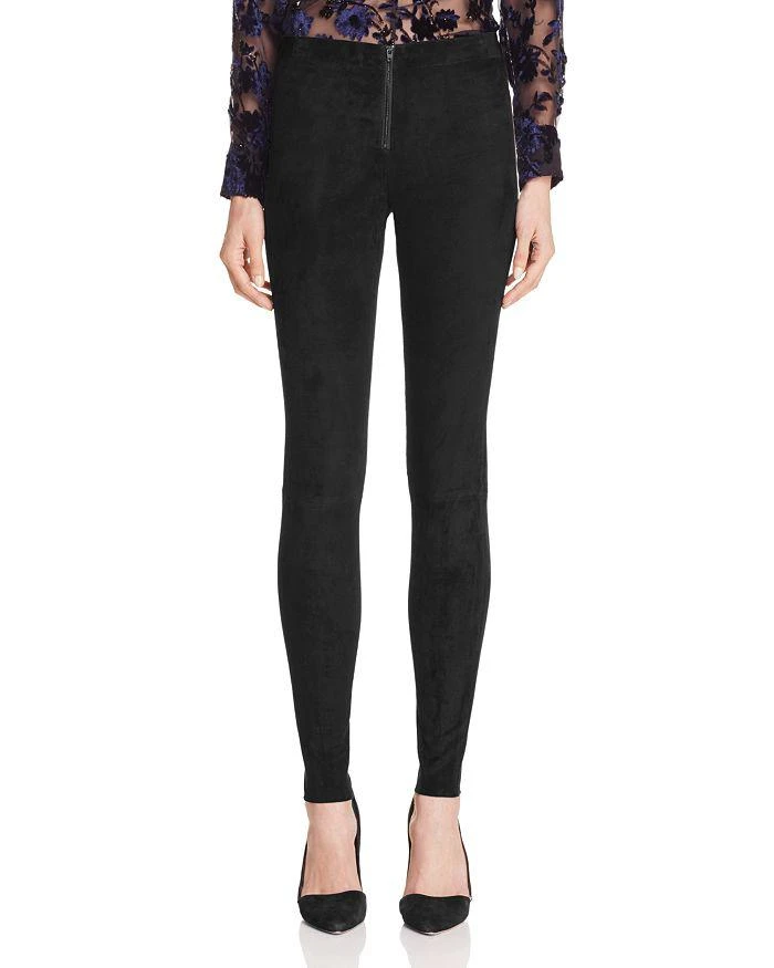 商品Alice + Olivia|Alice + Olivia Zip Front Suede Leggings,价格¥6036,第1张图片