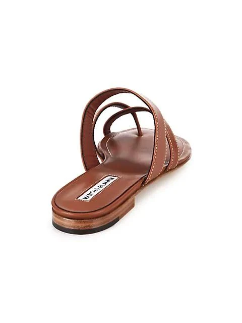 商品Manolo Blahnik|Susa Leather Thong Sandals,价格¥4900,第3张图片详细描述