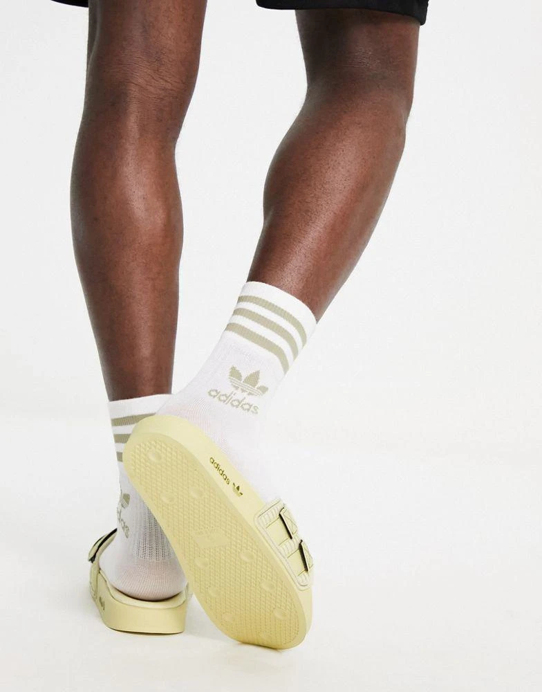 商品Adidas|adidas Originals Adilette 2.0 Retro sliders in sandy beige,价格¥240,第2张图片详细描述