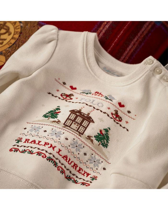 商品Ralph Lauren|Girls' Fleece Embroidered Graphic Sweatshirt & Jogger Pants Set - Baby,价格¥264,第3张图片详细描述