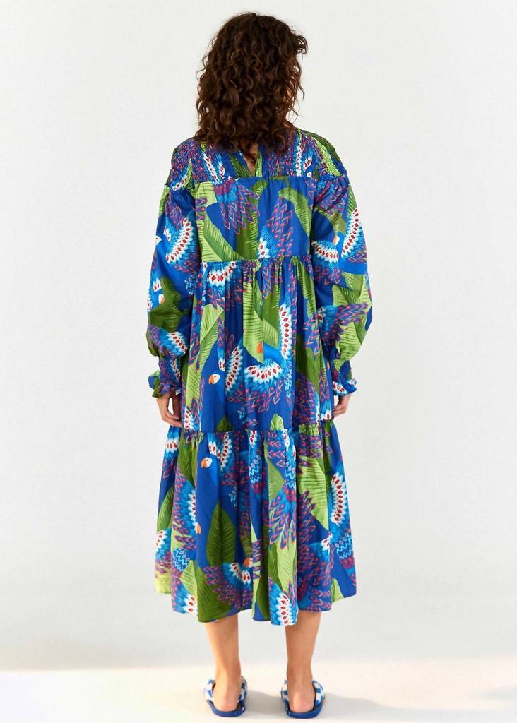 商品Farm Rio|Macaw Midi Dress in Blue,价格¥1189,第4张图片详细描述