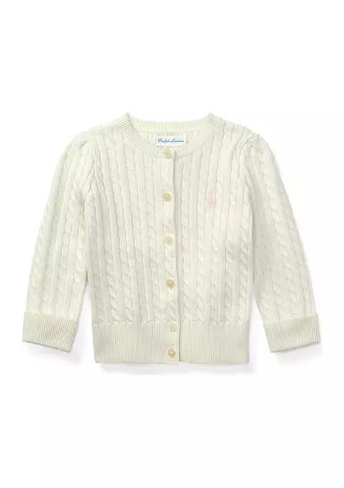商品Ralph Lauren|Cable-Knit Cotton Cardigan,价格¥364,第1张图片