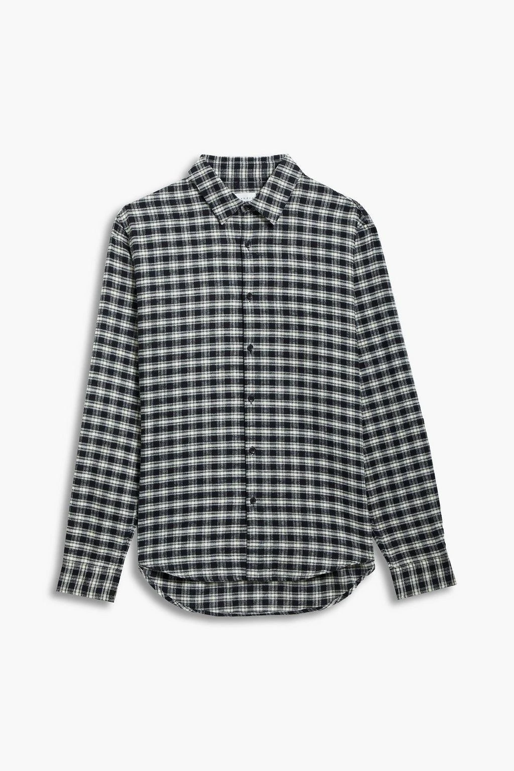 商品Sandro|Checked cotton-flannel shirt,价格¥791,第1张图片