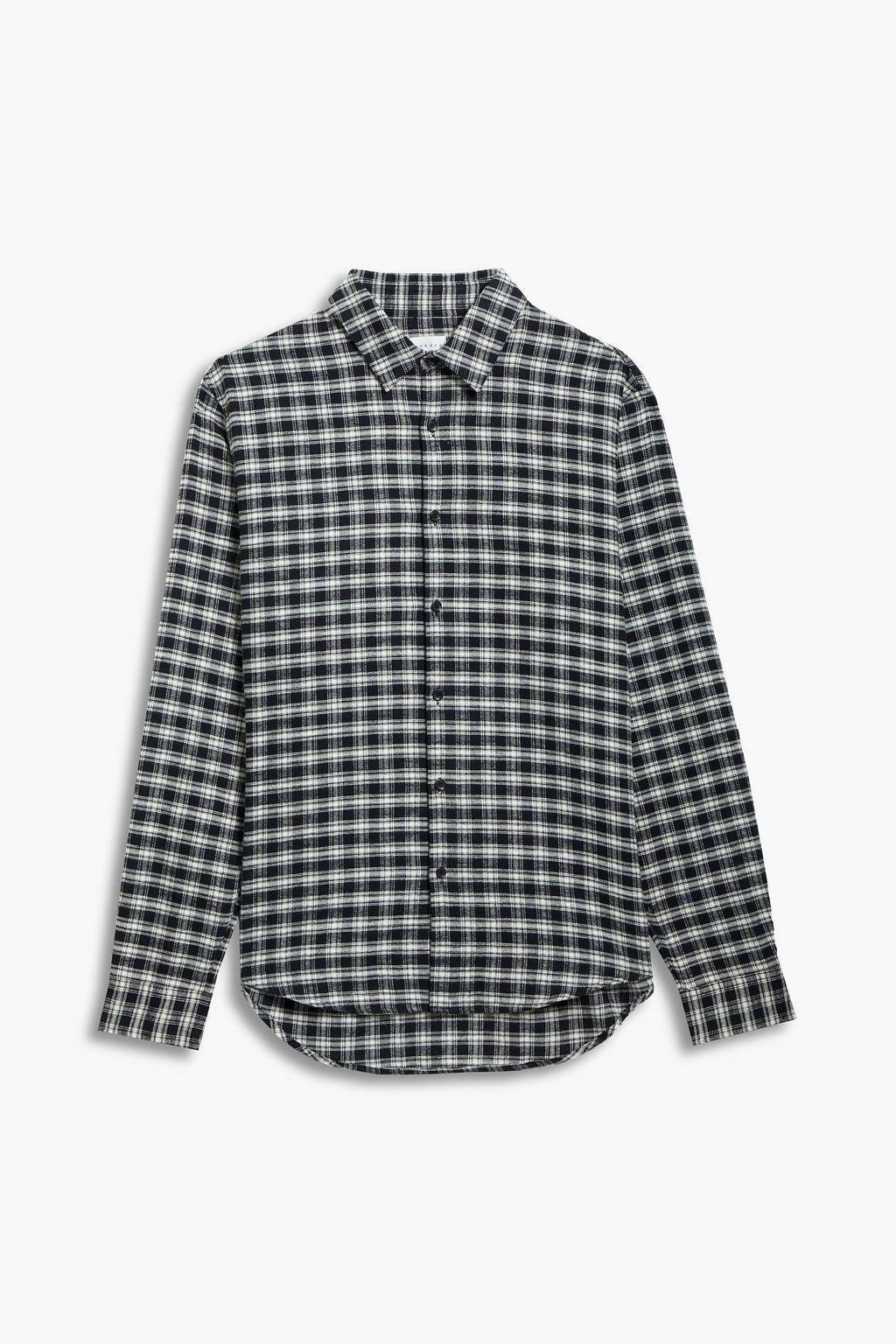 商品Sandro|Checked cotton-flannel shirt,价格¥774,第1张图片