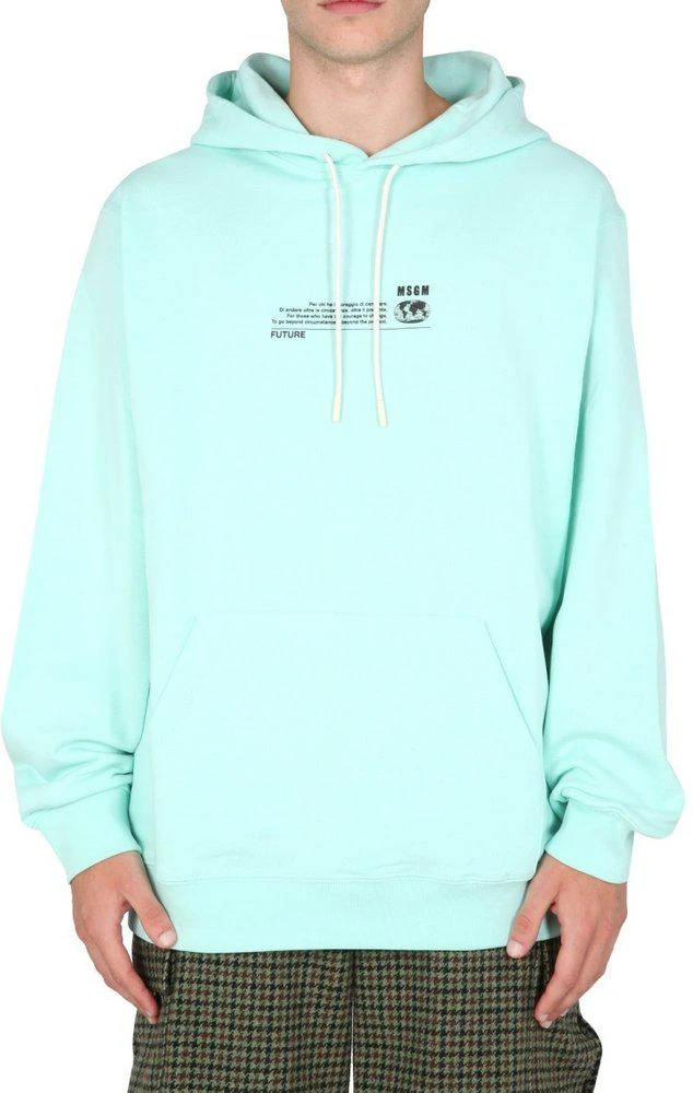 商品MSGM|MSGM Logo Printed Drawstring Hoodie,价格¥1321,第1张图片