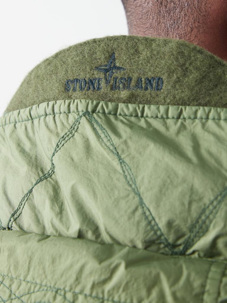 商品Stone Island|Logo-patch hooded quilted down coat,价格¥10366,第6张图片详细描述